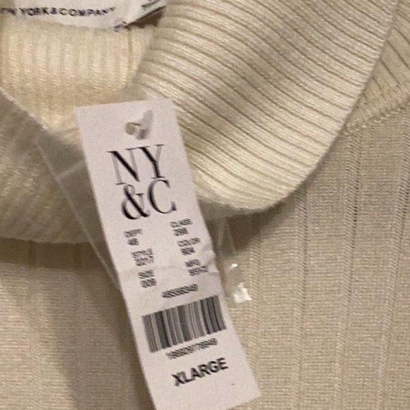 New York & Company Cream Turtle Neck Sweater - Picture 6 of 16